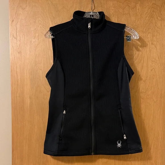 Spyder Black Zip-Up Vest - Picture 1 of 5